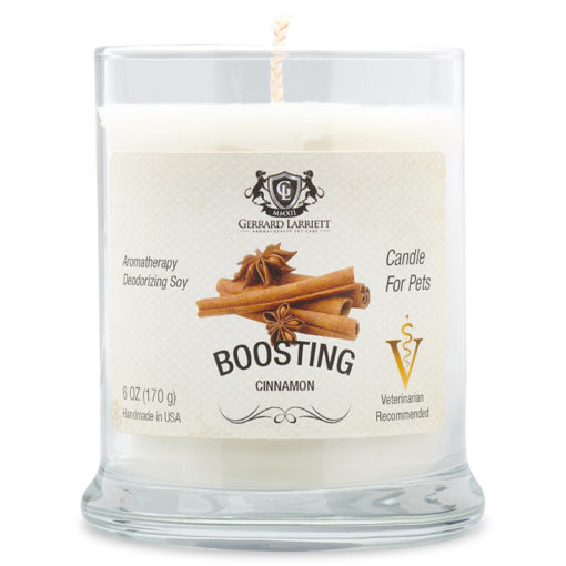 Boosting Cinnamon Aromatherapy Deodorizing Soy Candle for Pets