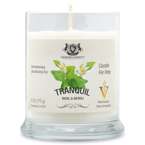Tranquil Basil & Neroli Aromatherapy Deodorizing Soy Candle For Pets