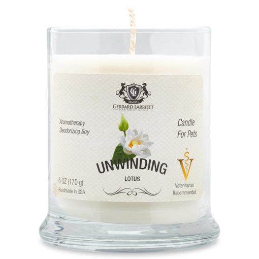 Unwinding Lotus Aromatherapy Deodorizing Soy Candle For Pets