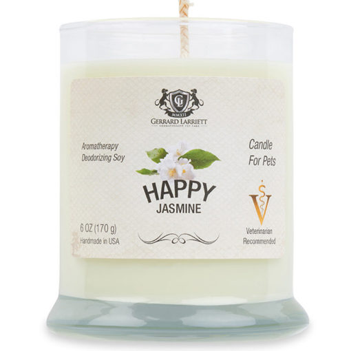 Happy Jasmine Aromatherapy Deodorizing Soy Candle For Pets